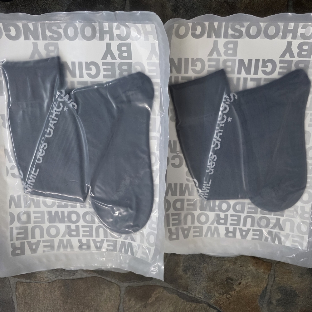 NWT Comme des Garcons Black logo socks Sz L - Picture 6 of 11
